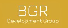 BGR Development Group logo in white font on a gold background.