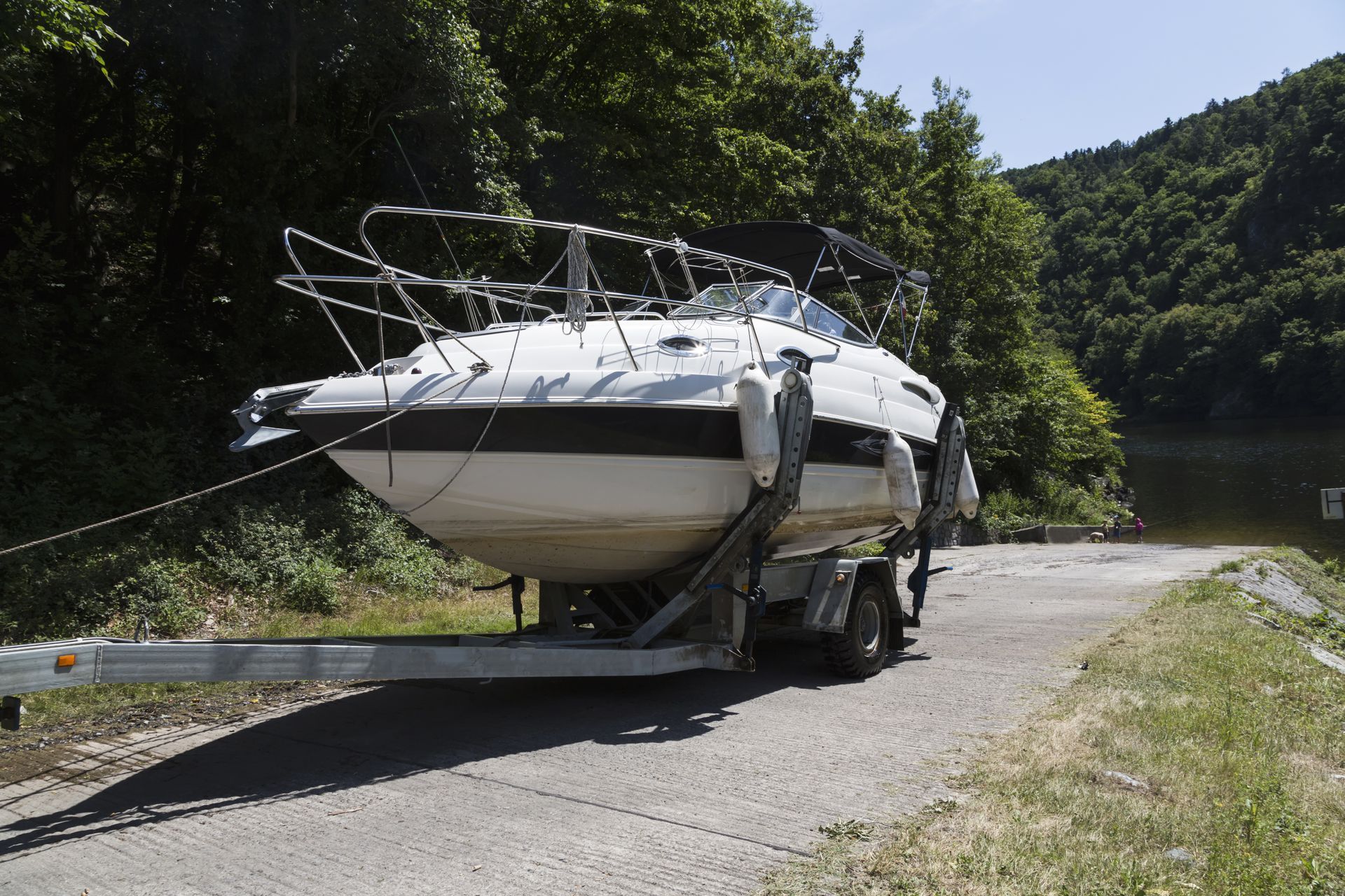 White Sailboat on A Trailer — McCabbin Marine In Bowen, QLD