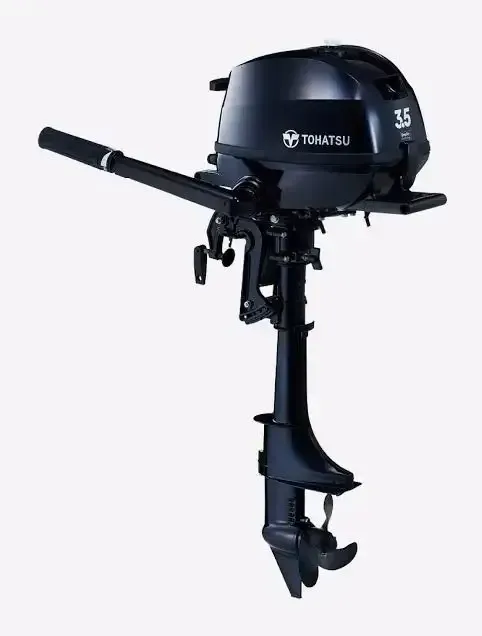 Black Portable Outboard Motor with Tiller Handle — McCabbin Marine In Bowen, QLD