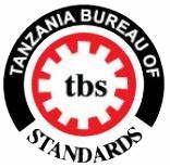 The Tanzania Bureau of Standards logo: a red gear inside a black circular frame with white text reading 