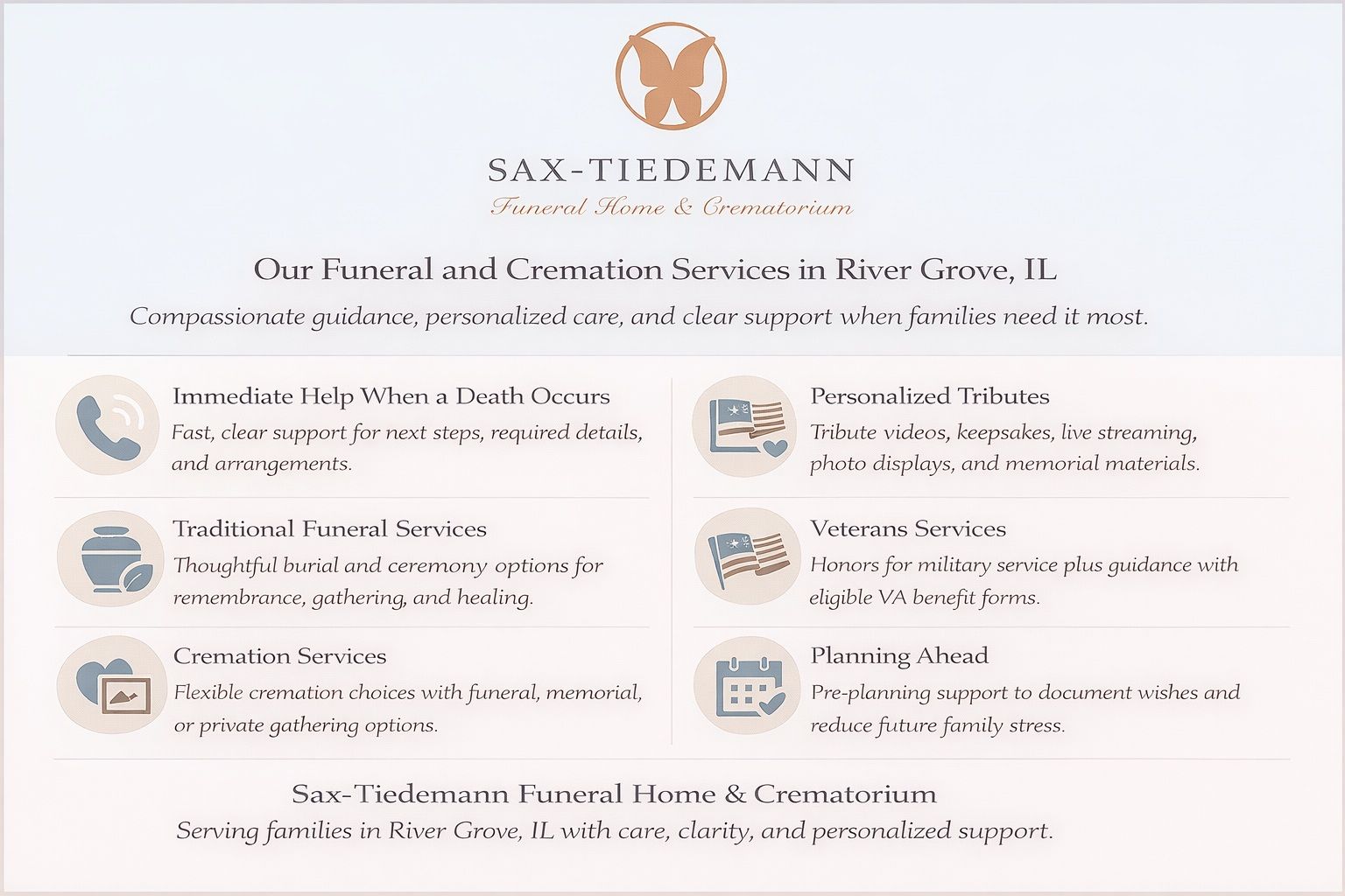 funeral and cremation services in River Grove IL infographic