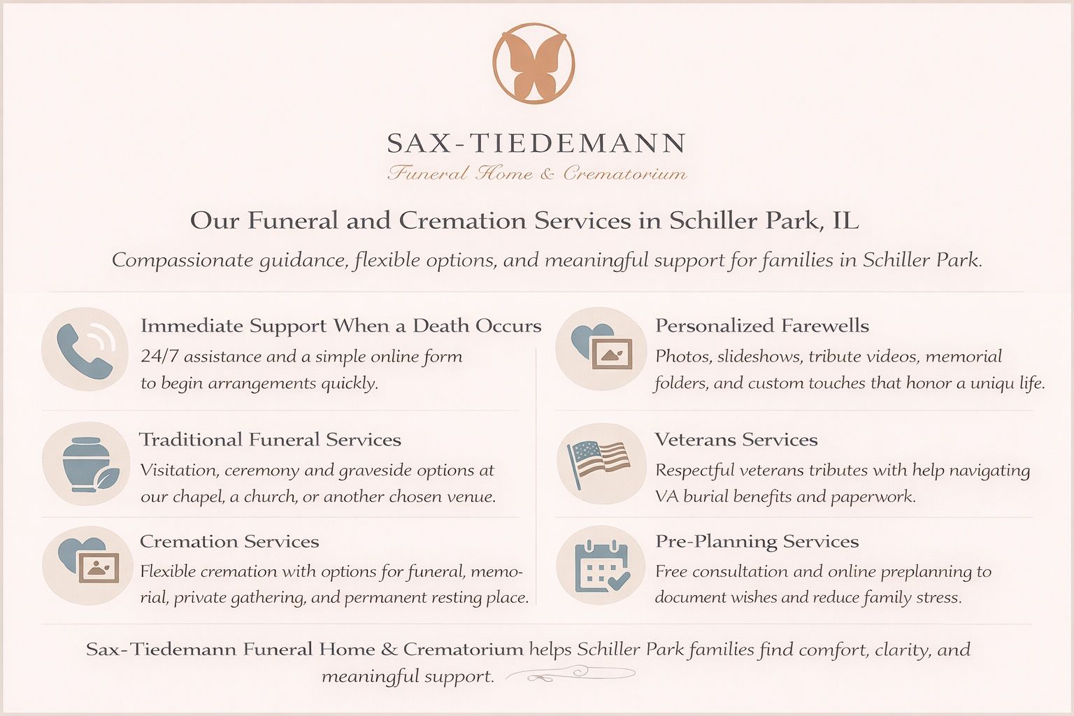 funeral and cremation services in Schiller Park IL infographic