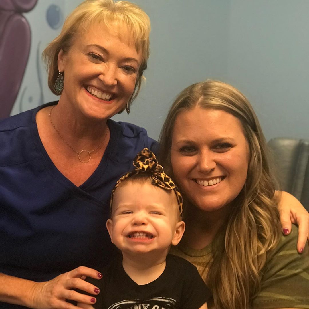 A kid having a dental visit