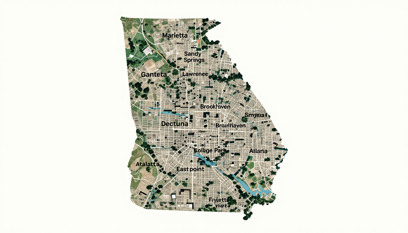 Greater Atlanta service area map