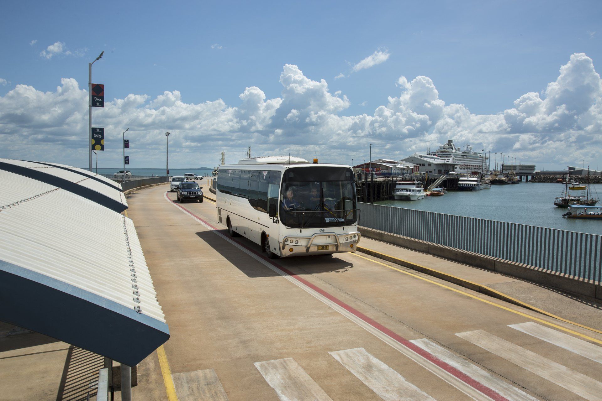 Coach Charters Australia coach at the Darwin waterfront

