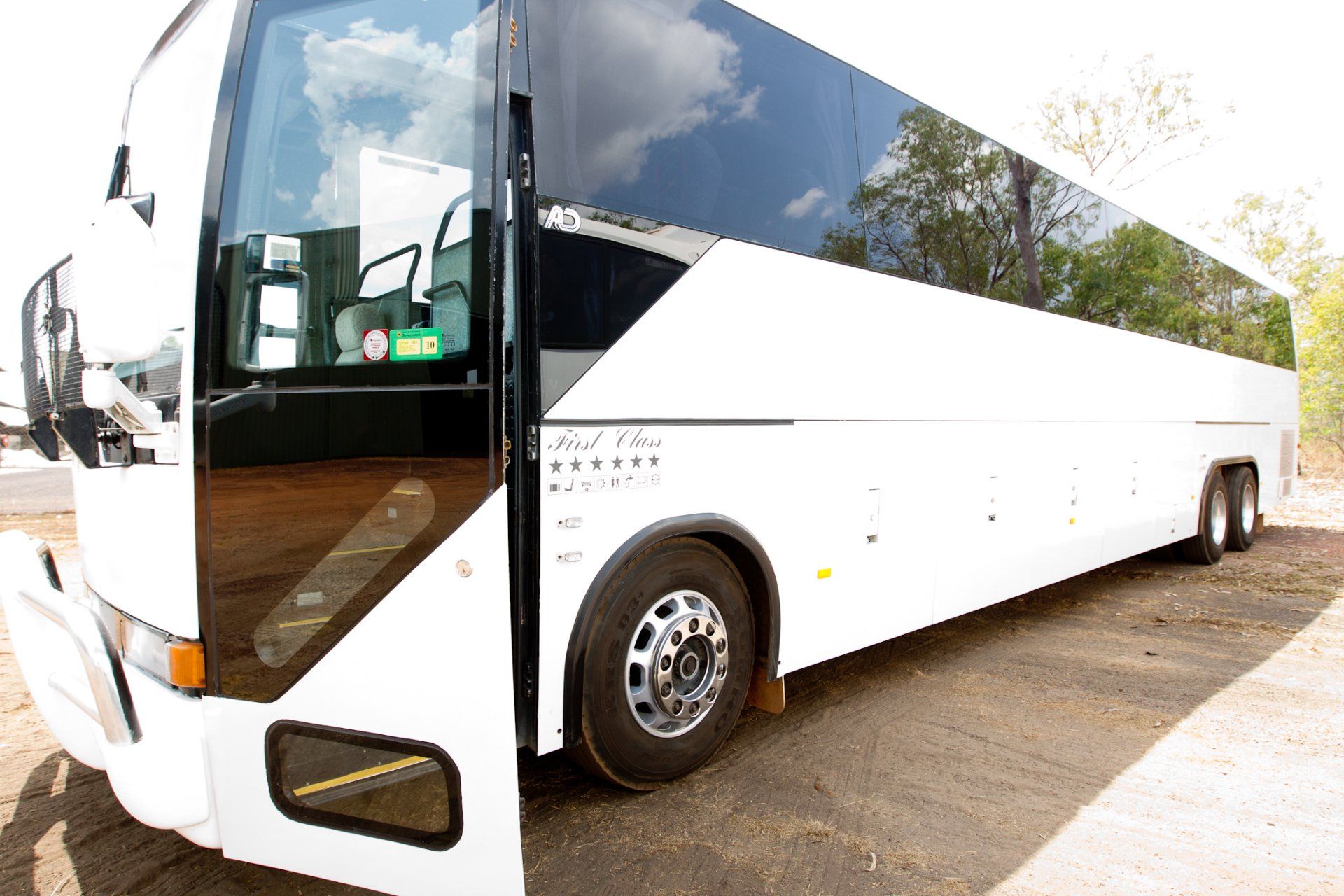 Coach Charters Australia coach with luggage bays open