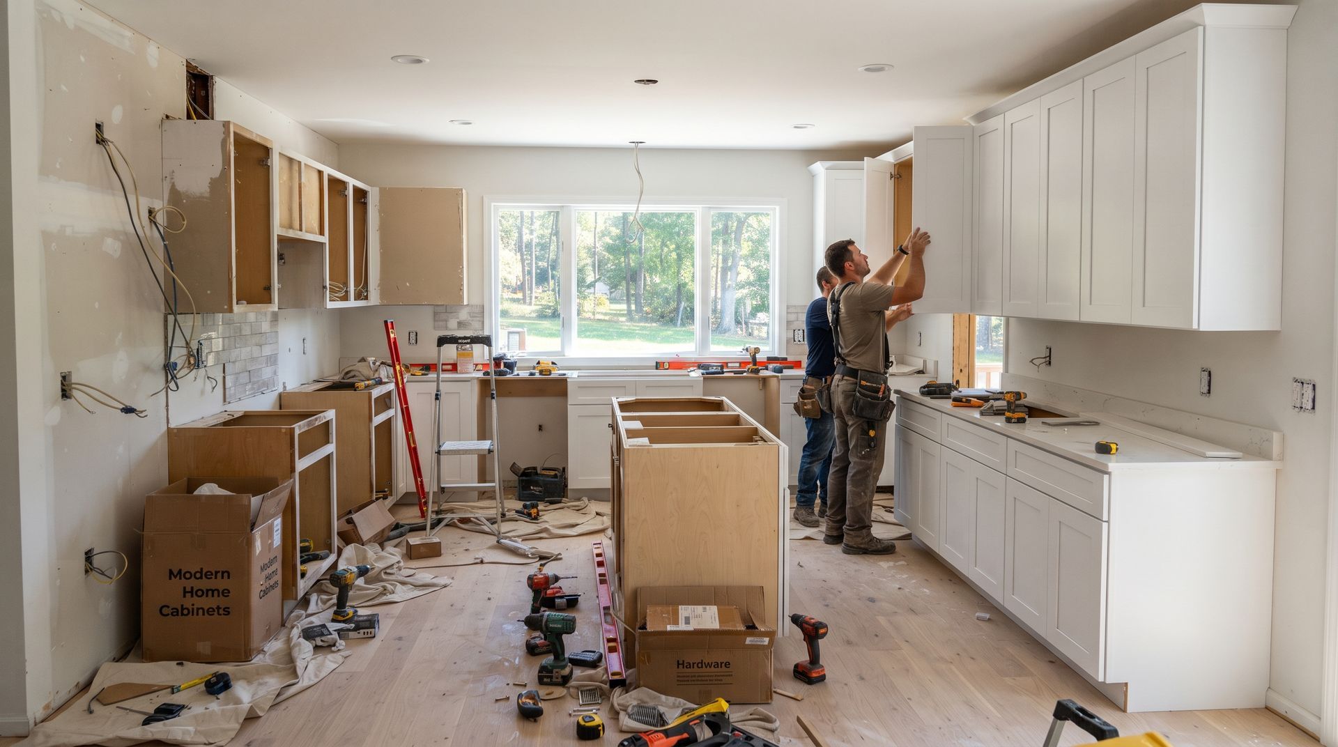 kitchen remodeling in progress Parkton MD modern kitchen installation
