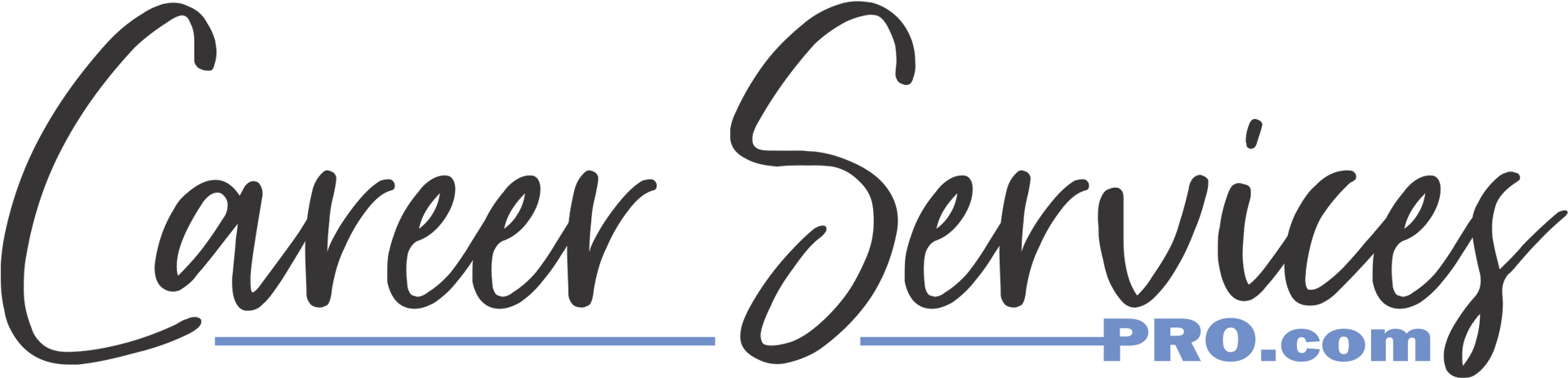 Career Services logo with stylized text and a blue line beneath.