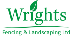 Wrights Fencing & Landscaping Ltd logo in green text on white background