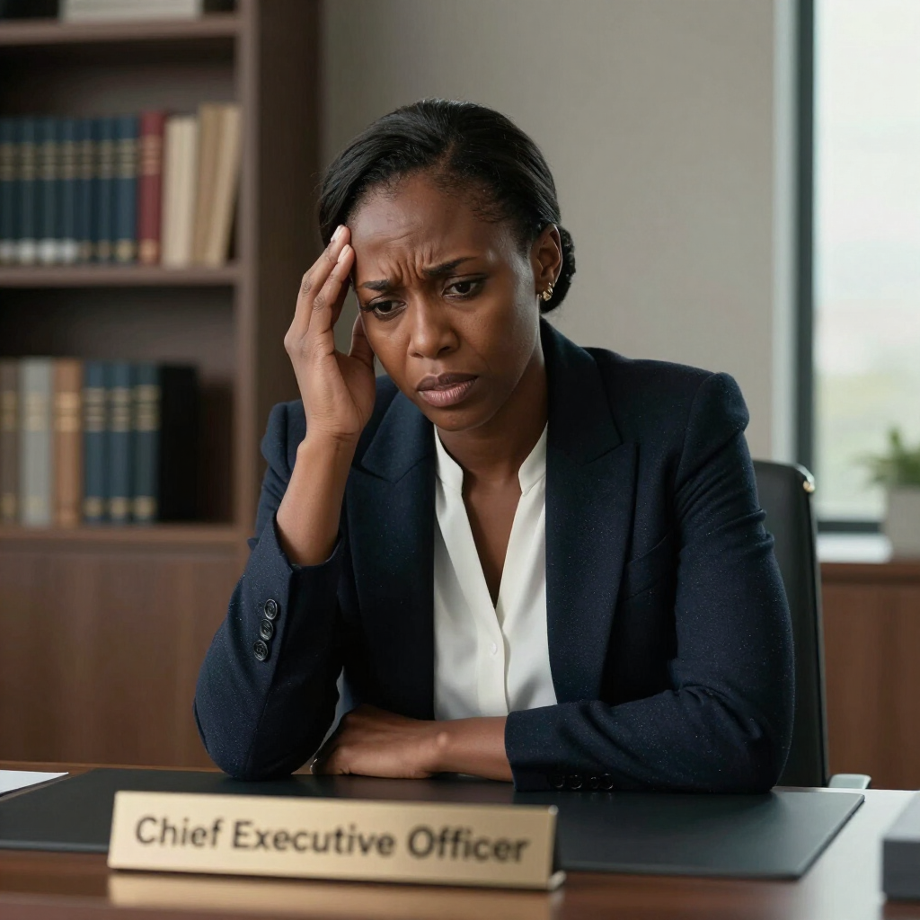 A female ceo who is mentally distress