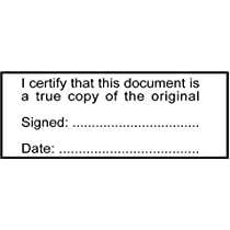 Certified True Copy Stamp