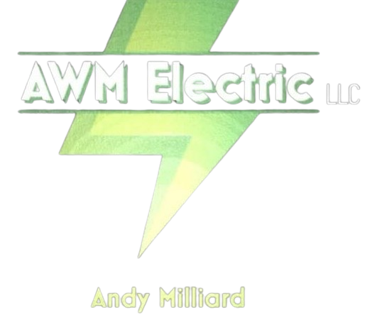 AWM Electric LLC logo with green lightning bolt and the name Andy Millard beneath it