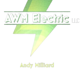 AWM Electric LLC logo with green lightning bolt and the name Andy Millard beneath it