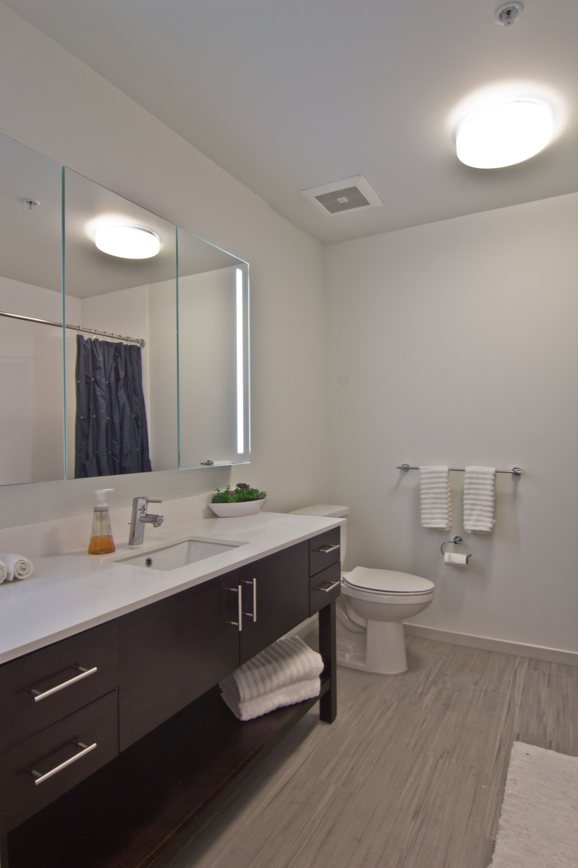 Bathroom sink and toilet