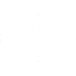 A symmetrical, faintly visible face shape with minimal facial features within a white circle.