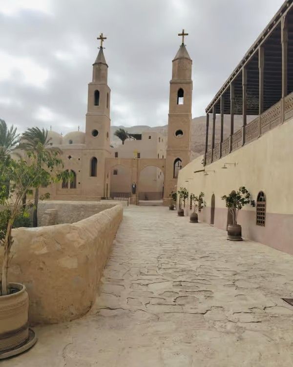 St. Anthony and St. Paul monasteries in Egypt surrounded by the dramatic Eastern Desert mountains .