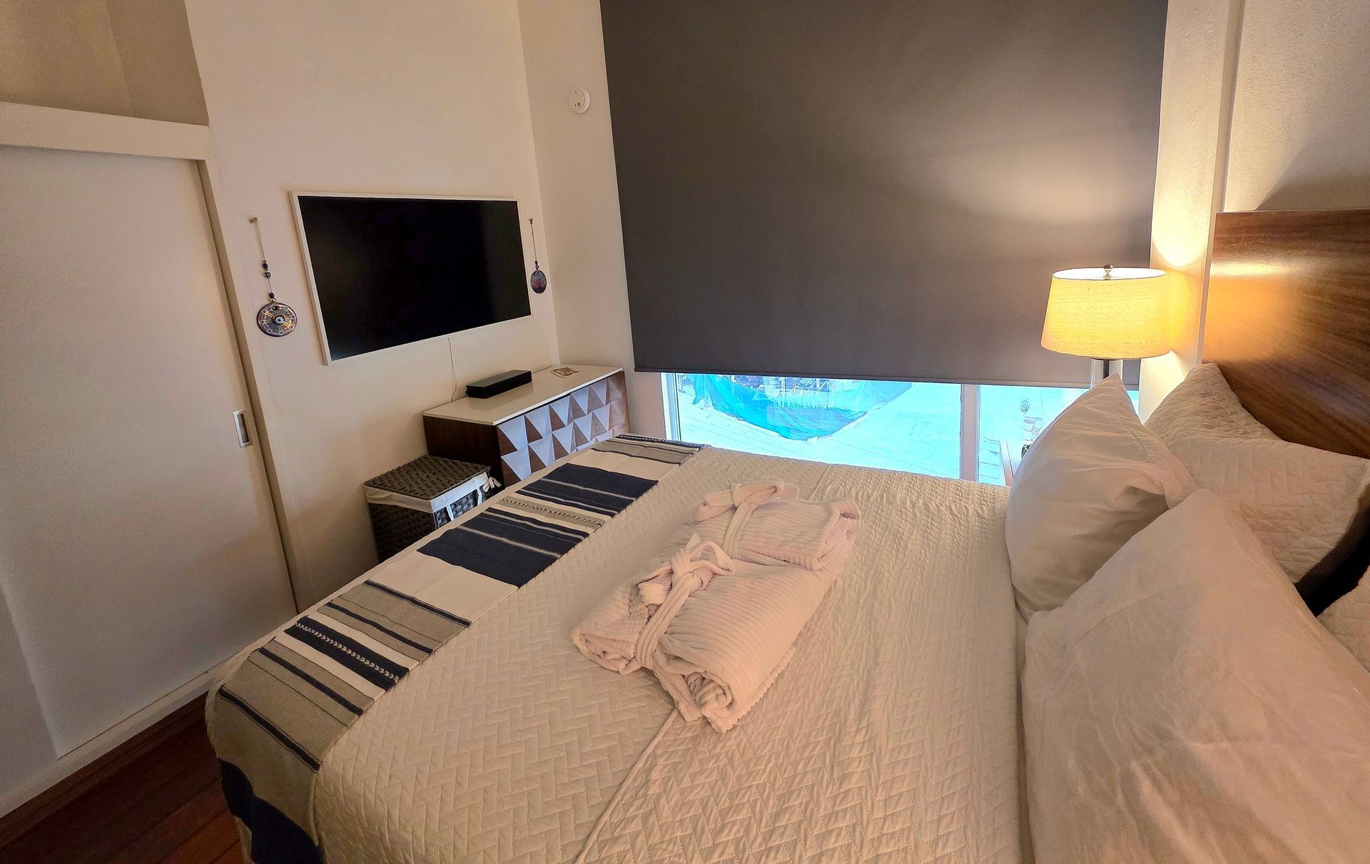 Queen bedroom overview for Cove at AVA19 in Puerto Vallarta