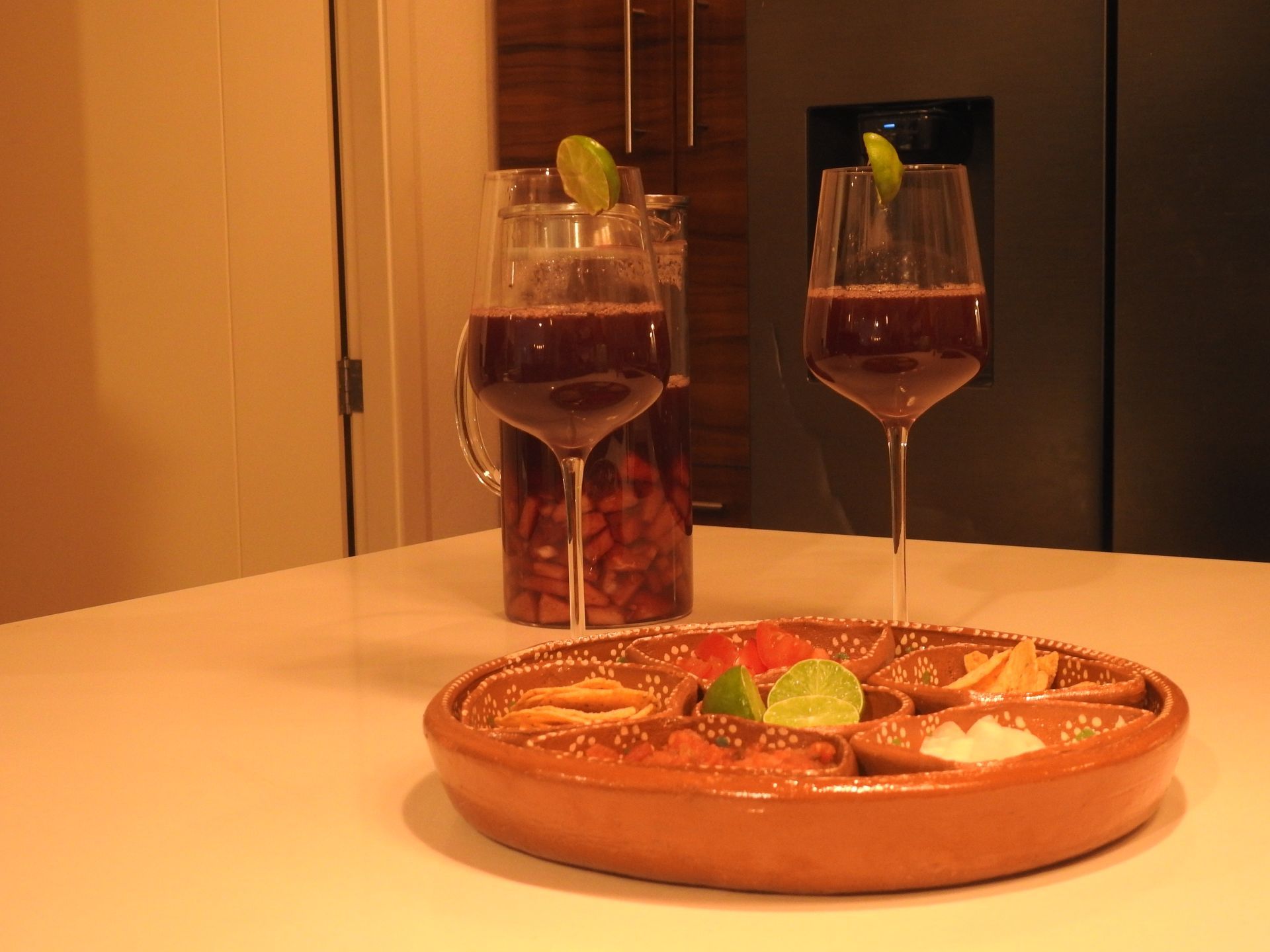 Kitchen pendant lighting at AVA19 in Puerto Vallarta