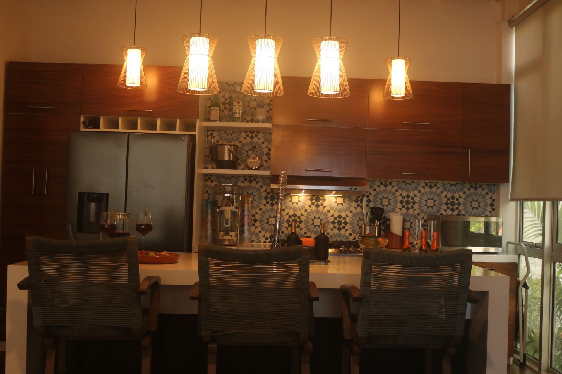 Refreshments on the kitchen island at AVA19 in Puerto Vallarta