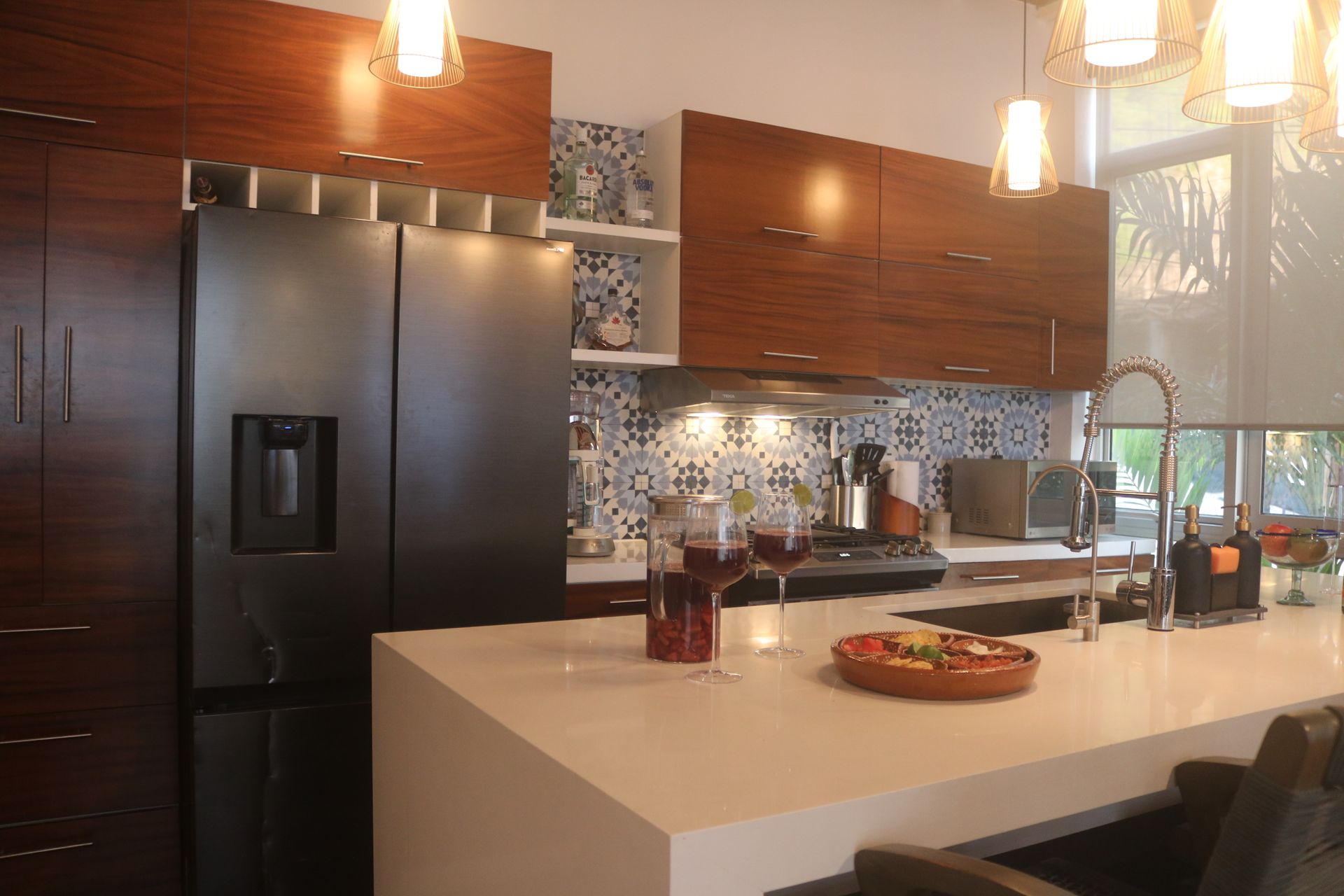 Kitchen counter and refreshments at AVA19 in Puerto Vallarta