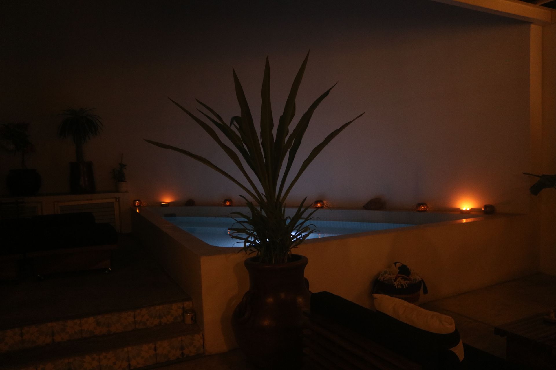 Poolside evening view at AVA19 in Puerto Vallarta