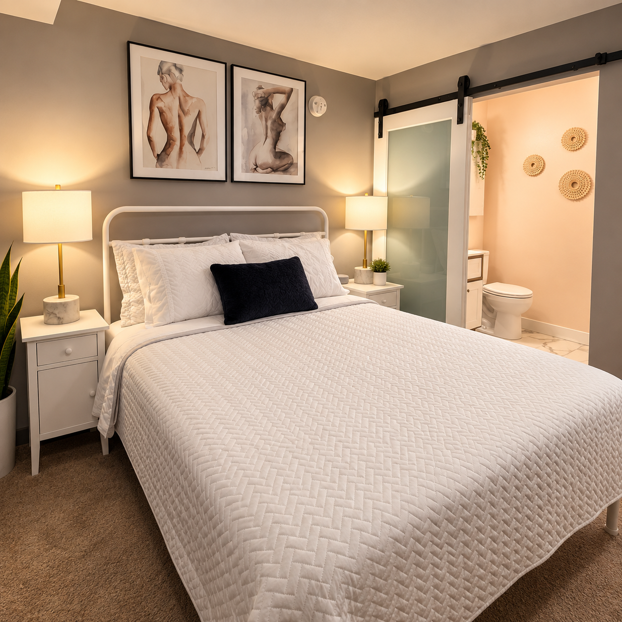 Deluxe Queen bedroom at Stay549 Winnipeg