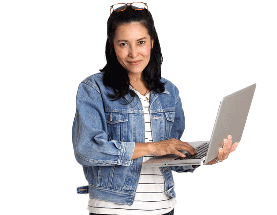 A college counselor with her laptop, ready for the season