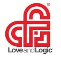 Red Love and Logic logo with interlocking letters on a white background