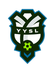 Green and white YYSL sports-style logo with shield shape and soccer ball icon