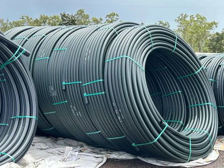 Freshly made Elsam poly pipe coils