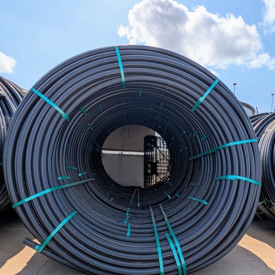 Elsam poly pipe coil ready for dispatch