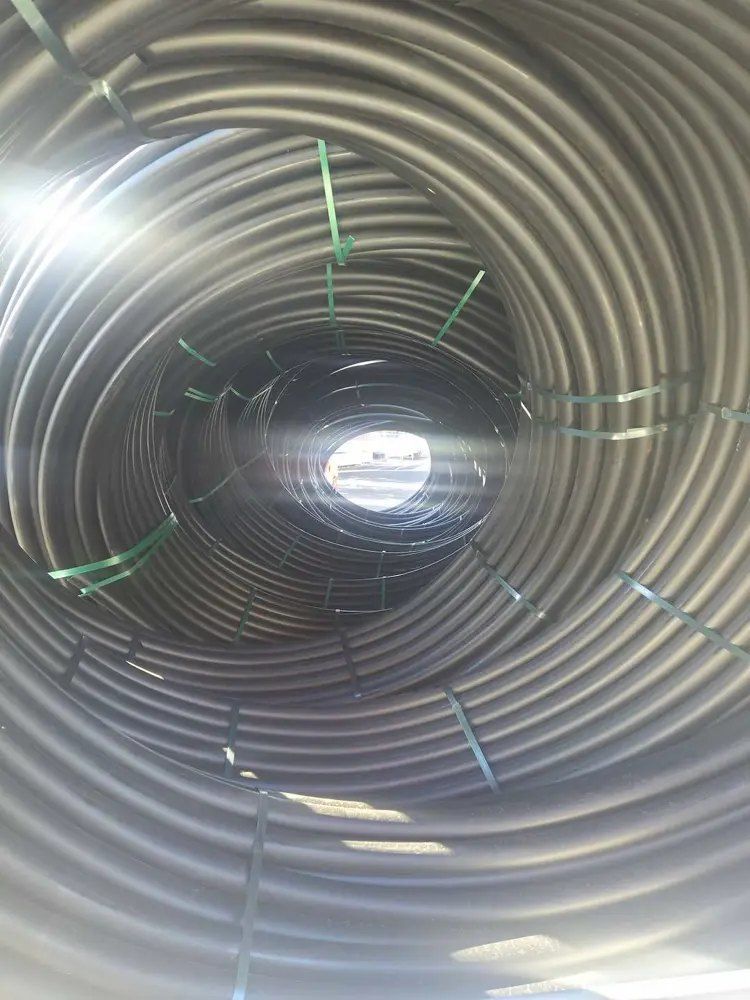 Inside an Elsam poly pipe coil