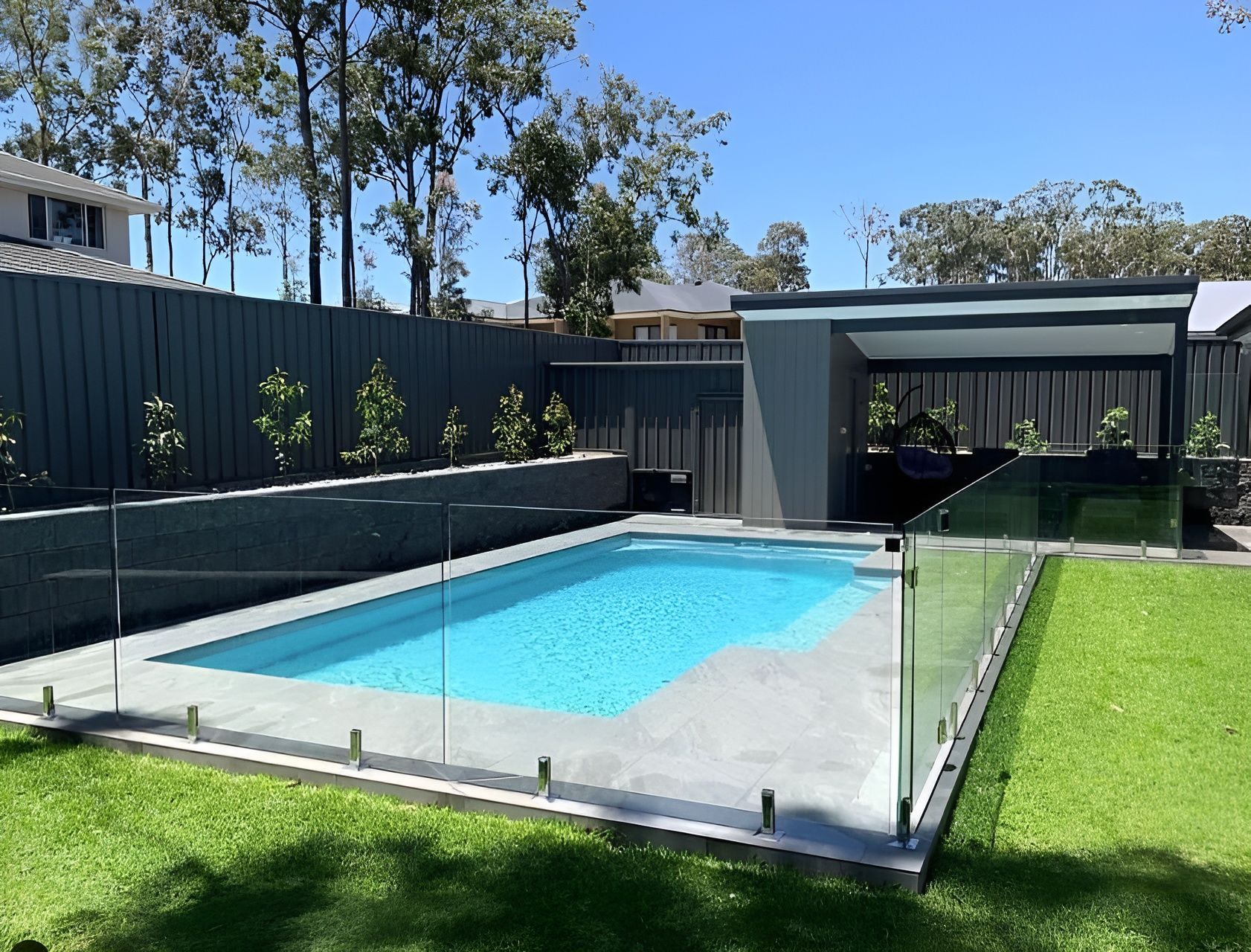 Modern Backyard with A Rectangular Pool — New Vision Pools in Wauchope, NSW