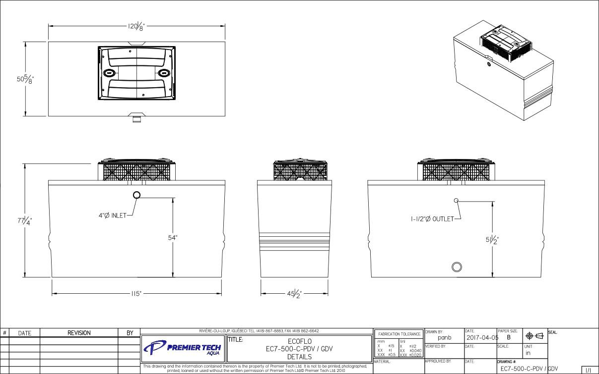 Ecoflo EC7 500 Concrete Unit