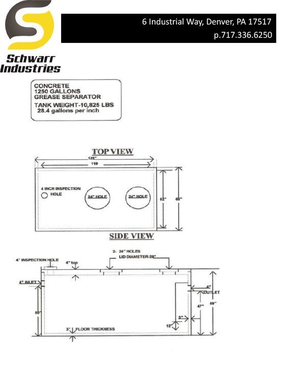 2000 Gallon Dual Compartment Septic