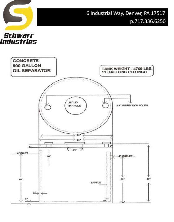 500 Gallon Oil Separator