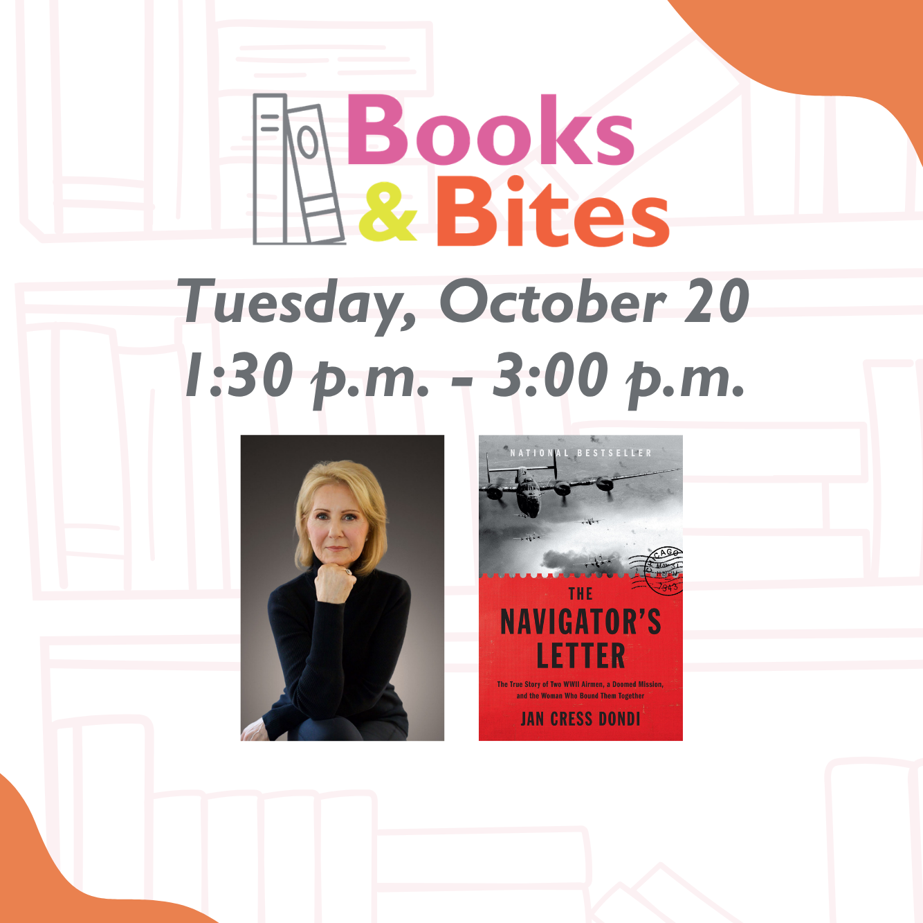 Books & Bites with author Jan Cress Dondi and her book The Navigator's Letter