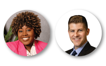 Headshots of new members Darlyne Jean-Charles and Stephen Emery.