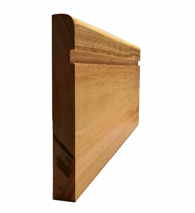 140 x 18 Hardwood Bullnose With 10mm Shadowline Skirting