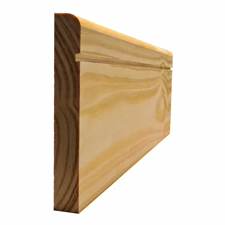 140mm Pine Bullnose With 5mm Shadowline Skirting