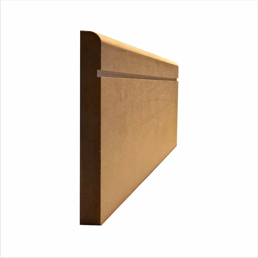 140mm Supawood BullnoseWith 5mm Shadowline Skirting