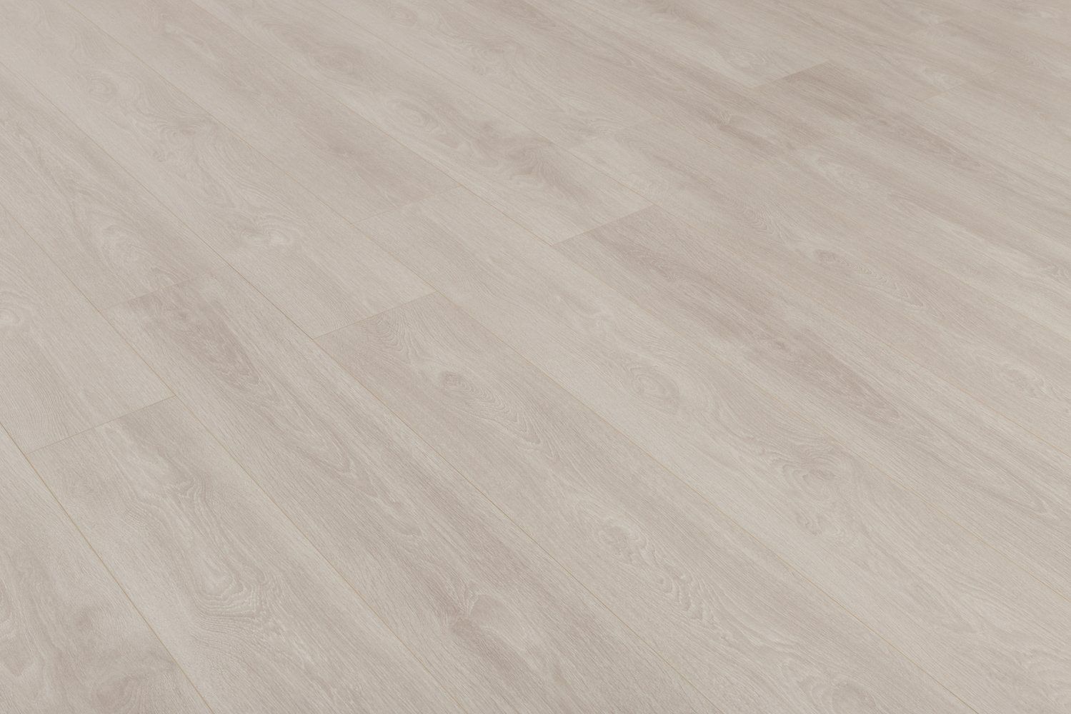 A close up of a white wooden floor.