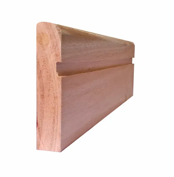90 x 18 Hardwood Bullnose With 10mm Shadowline Skirting