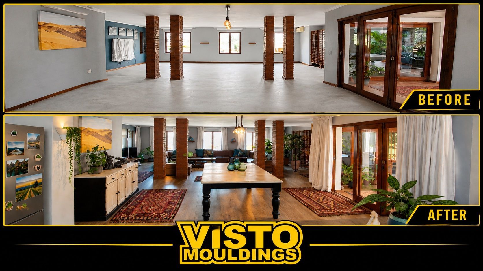 before after laminate flooring