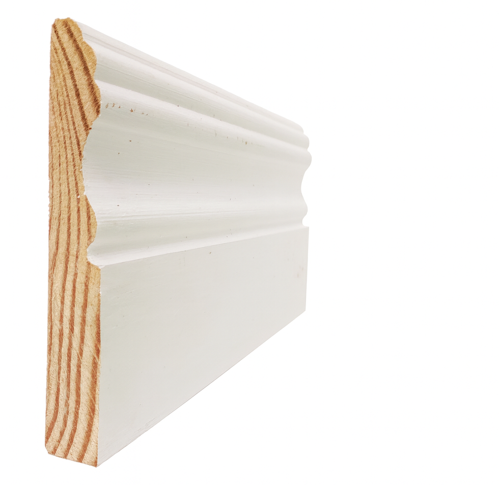 Pine Skiriting Painted White Skirting