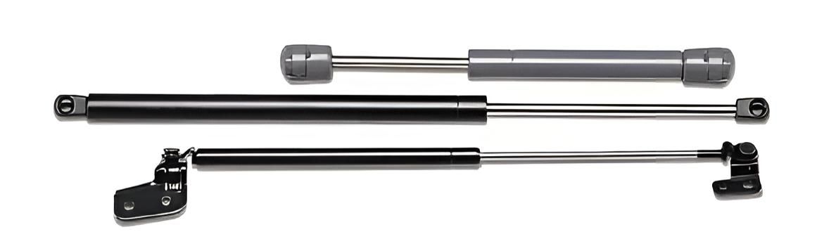 Three Different Types of Gas Struts Are Shown on a White Background — Strut Re-gas Mackay In Ooralea, QLD