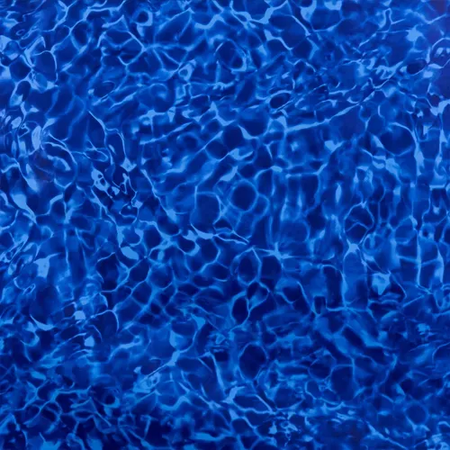 Blue water surface with rippling patterns.
