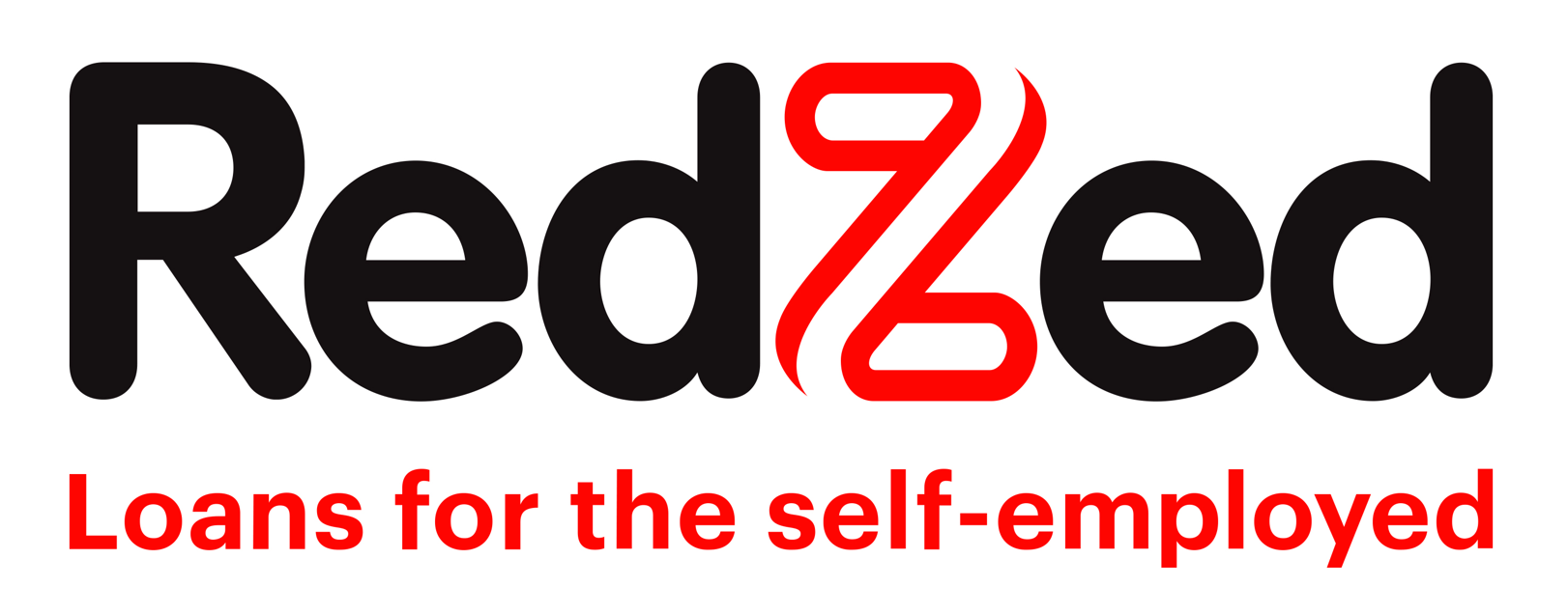 RedZed logo with red “Zed” and tagline “Loans for the self-employed”