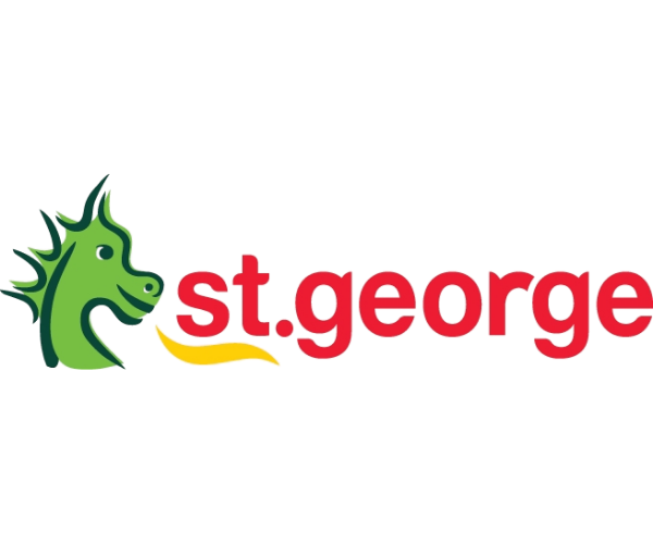 Green dragon logo with red “st.george” text and a yellow swoosh