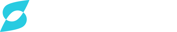 Two water droplets facing opposite directions overlapping to create an S